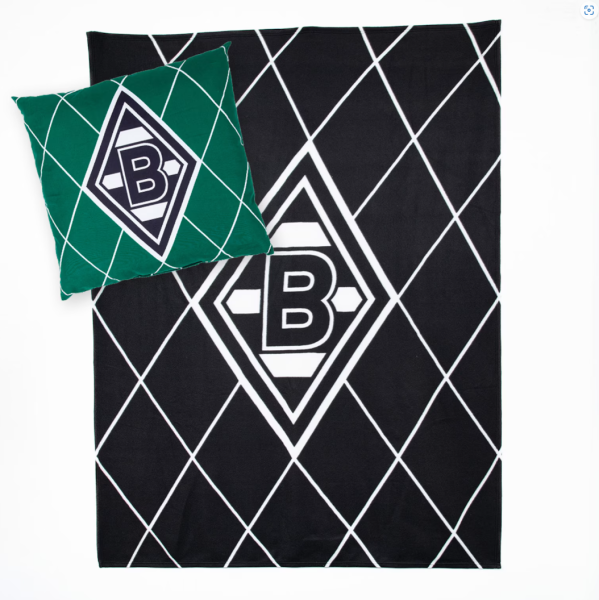 Borussia Mönchengladbach - Fan-Bundle Kissen und Fleecedecke